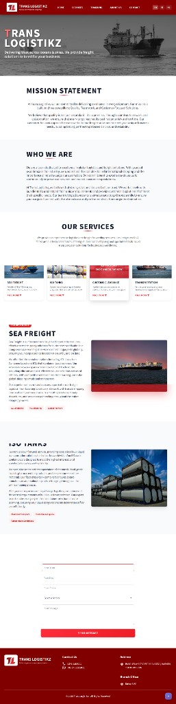 Trans Logistikz website